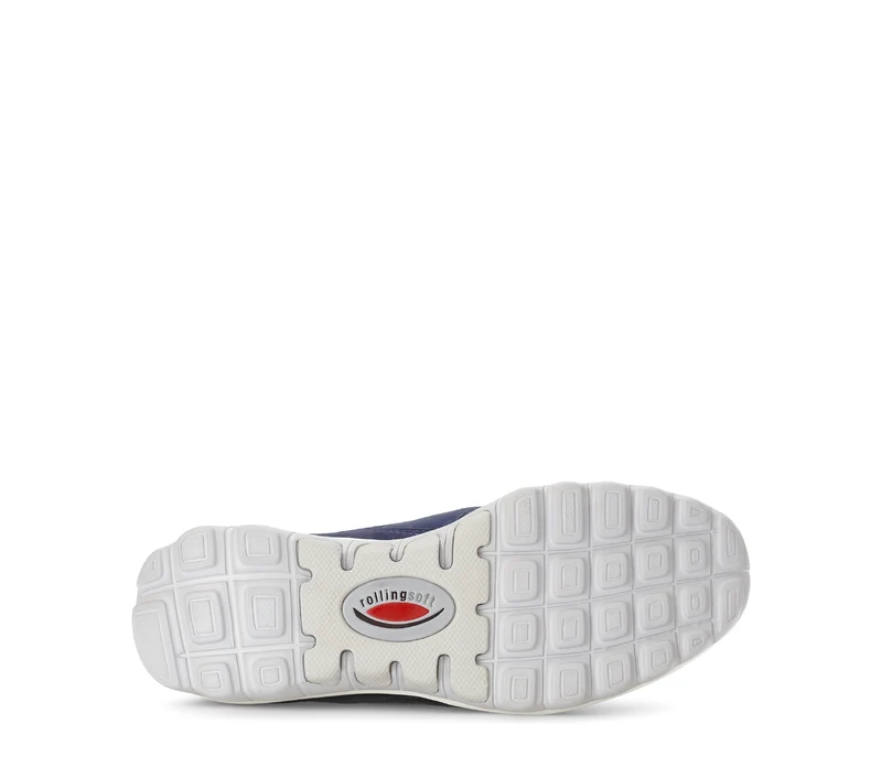 Baskets bleues en Nubuck et Textile