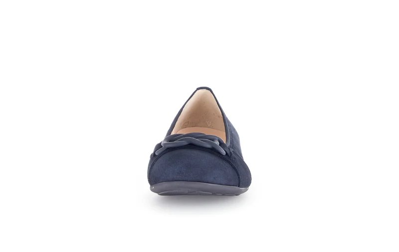 Ballerines bleues en cuir velours