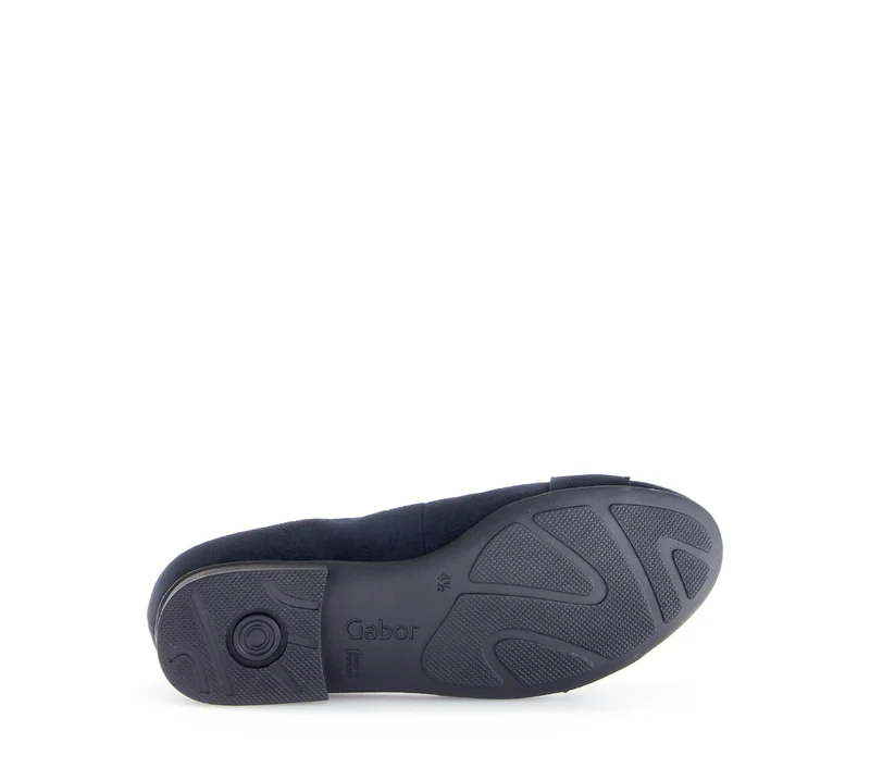 Ballerines bleues en cuir velours