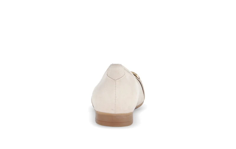 Ballerines beiges en cuir velours