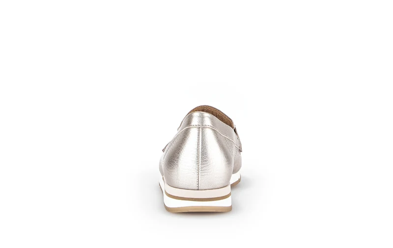 Ballerines dorées en cuir métallisé