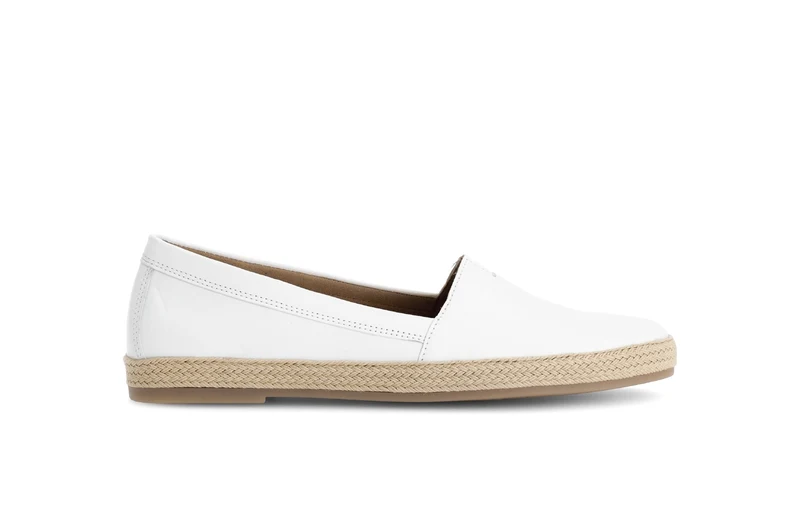 Mocassins blancs en cuir lisse