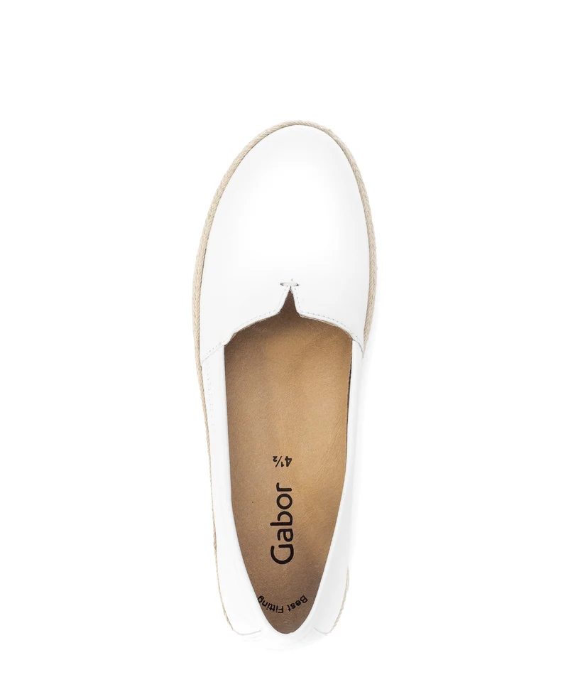 Mocassins blancs en cuir lisse