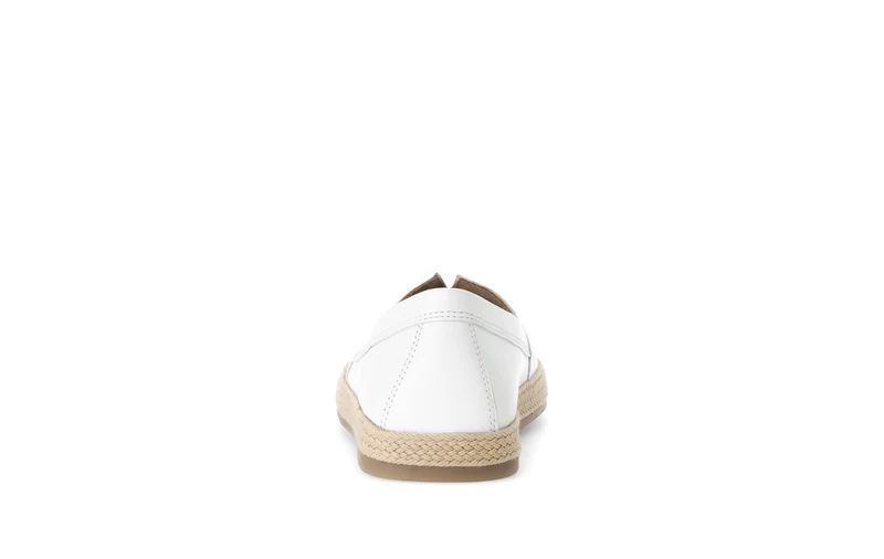 Mocassins blancs en cuir lisse