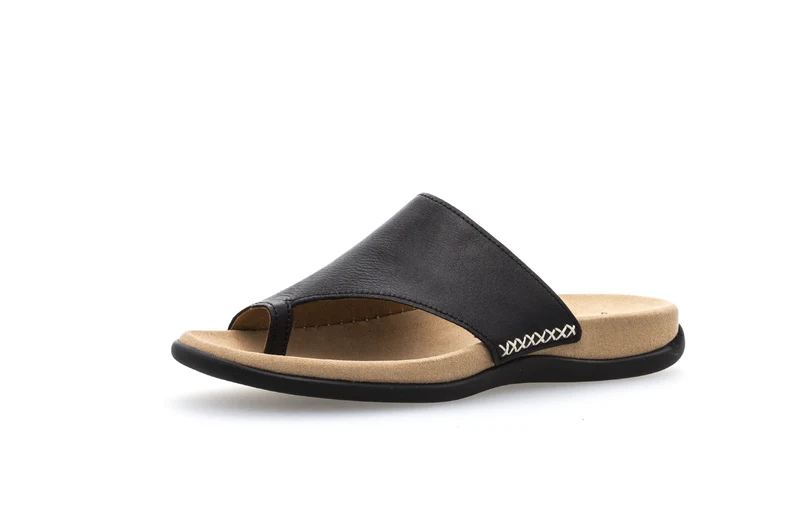 Mules noirs en cuir