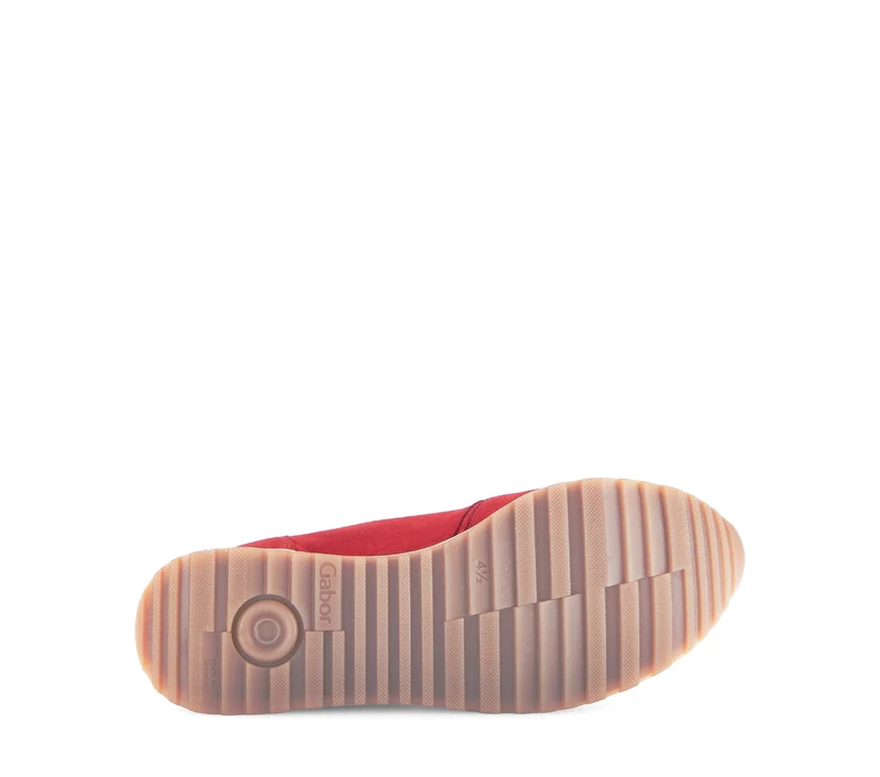 Baskets rouges en cuir velours