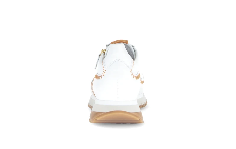 Baskets blanches en cuir lisse