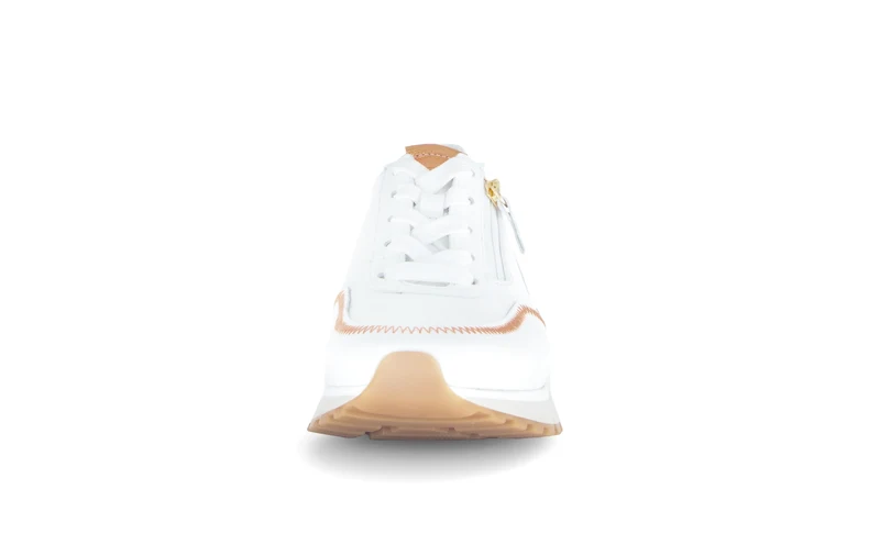 Baskets blanches en cuir lisse