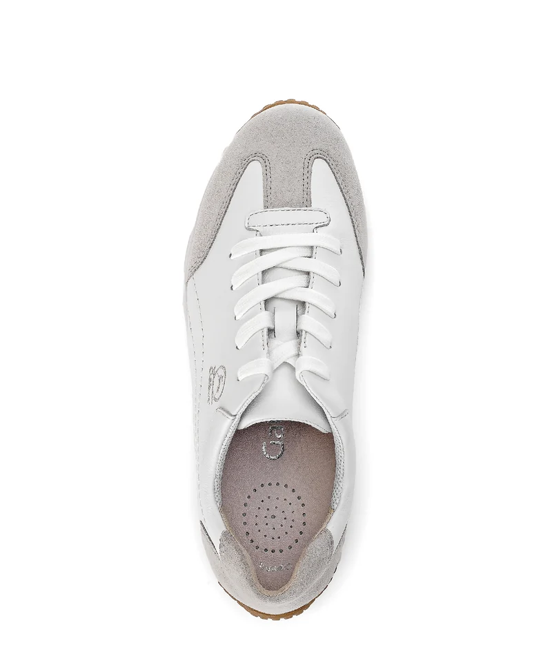 Baskets blanches en cuir lisse