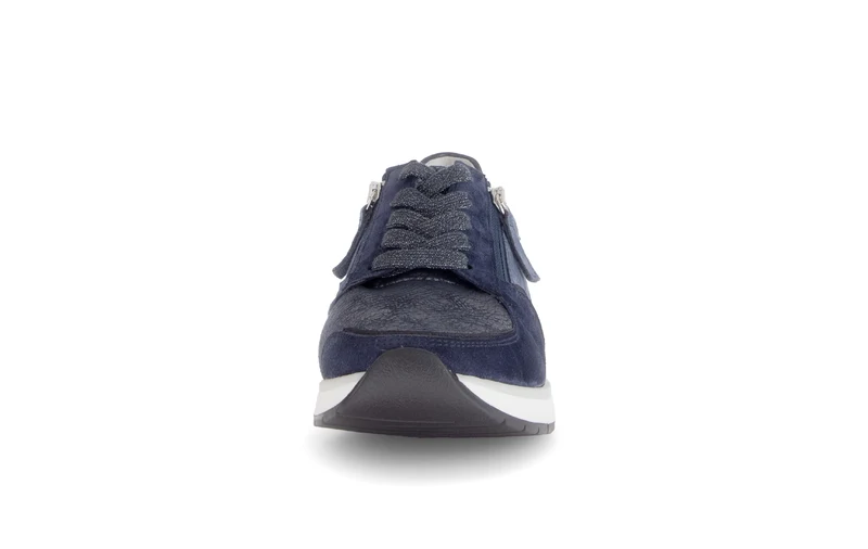 Baskets bleues en Textile et Nubuck (adaptées Hallux Valgus)