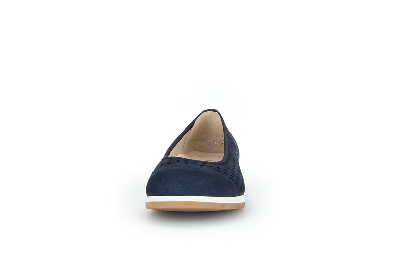 Ballerines bleues en cuir velours
