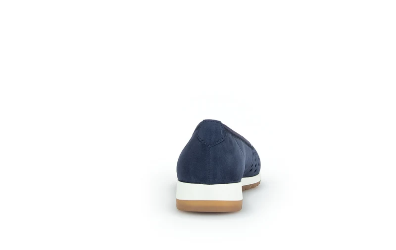 Ballerines bleues en cuir velours