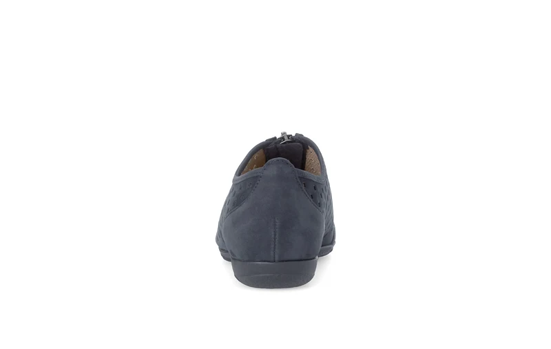 Ballerines bleues en cuir nubuck