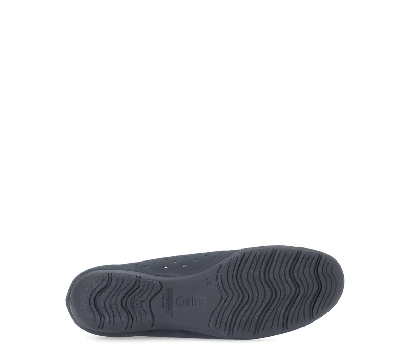 Ballerines bleues en cuir nubuck