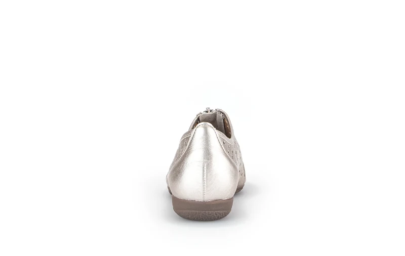 Ballerines dorées en cuir métallisé