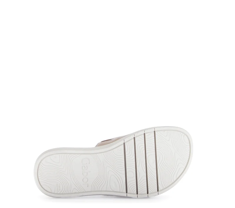 Mules dorées en cuir métallisé