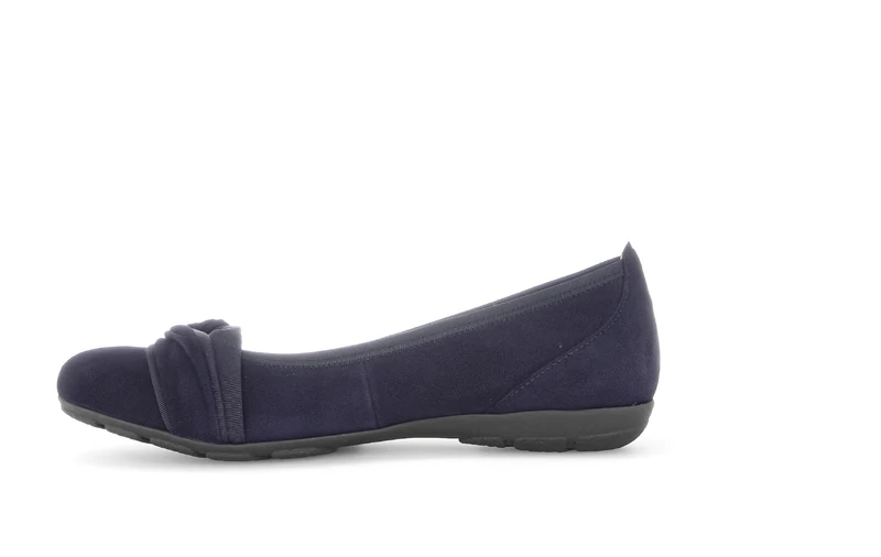 Ballerines bleues en cuir velours