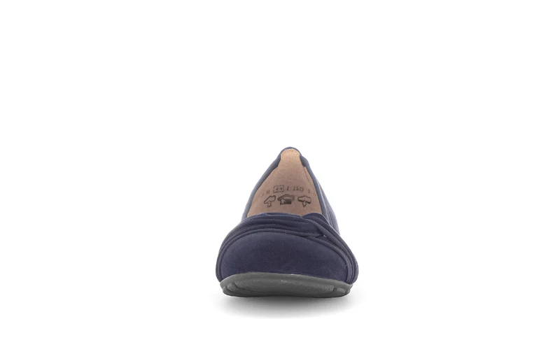 Ballerines bleues en cuir velours
