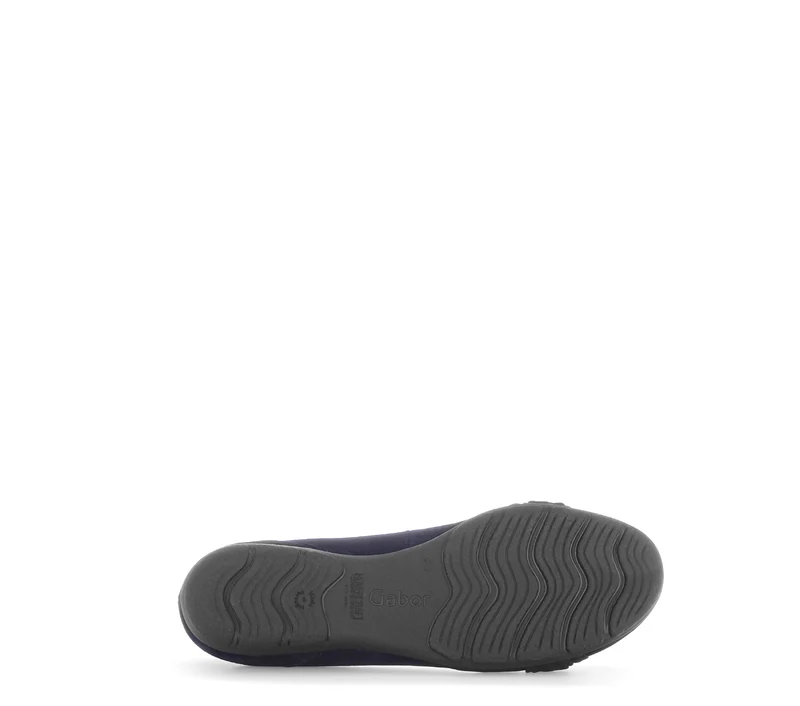 Ballerines bleues en cuir velours