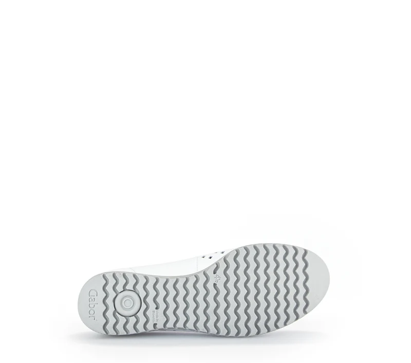 Ballerines blanches en cuir lisse
