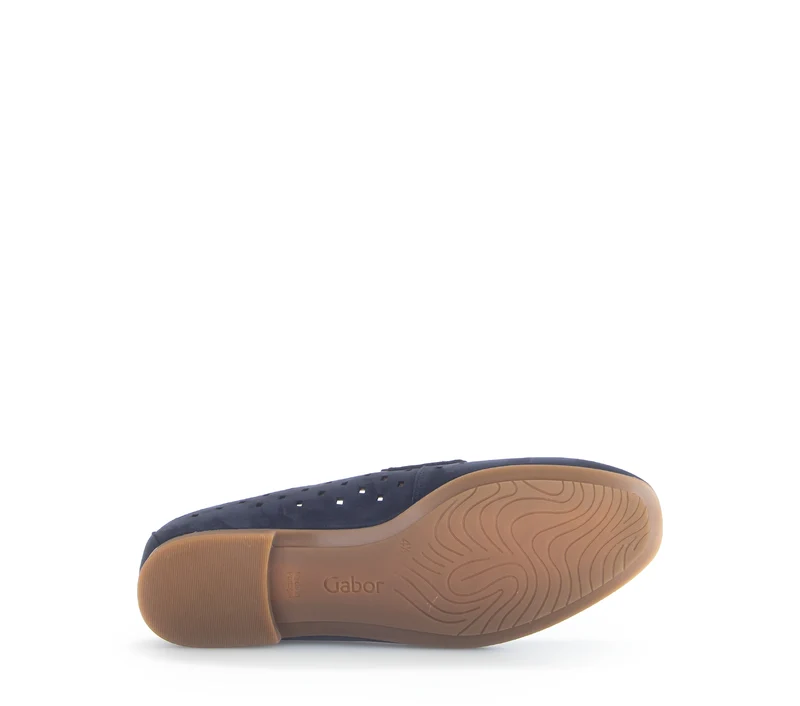 Mocassins bleus en cuir nubuck