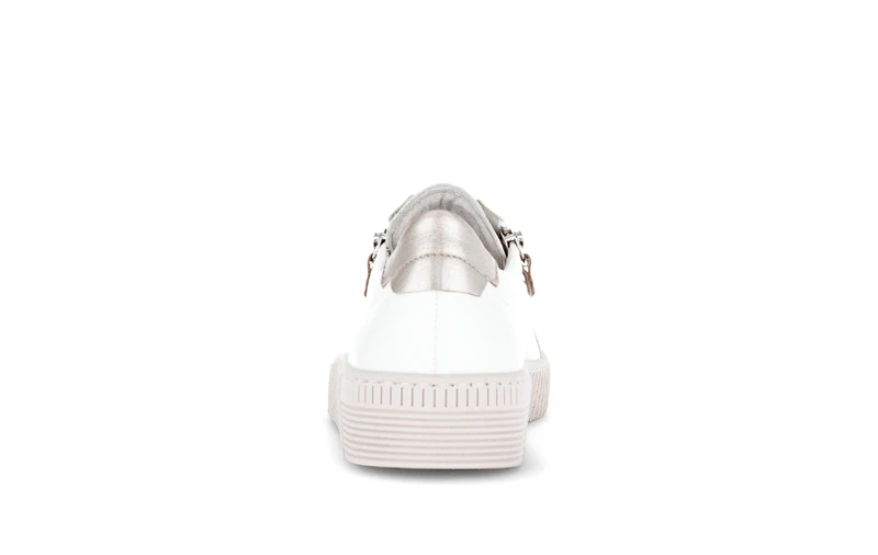 Baskets blanches en cuir lisse