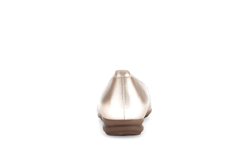 Ballerines dorées en cuir métallisé