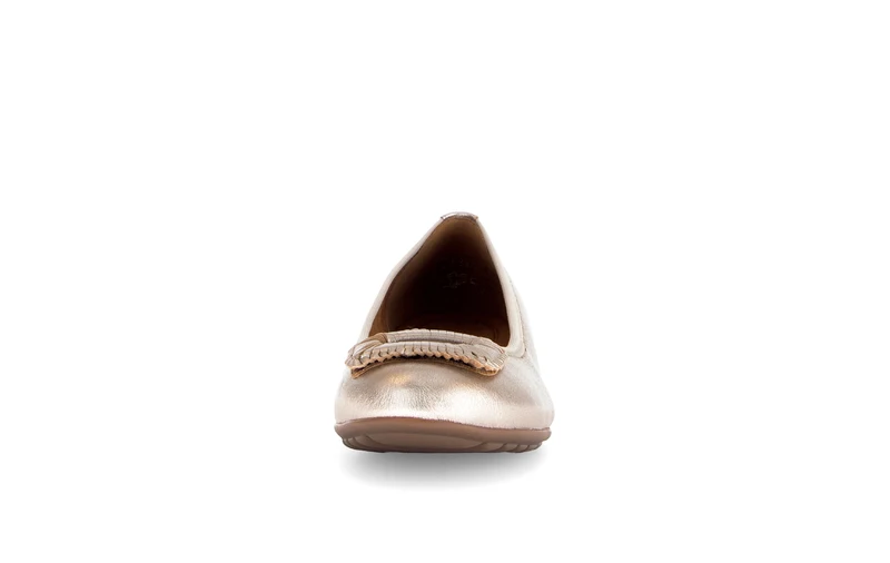 Ballerines dorées en cuir métallisé