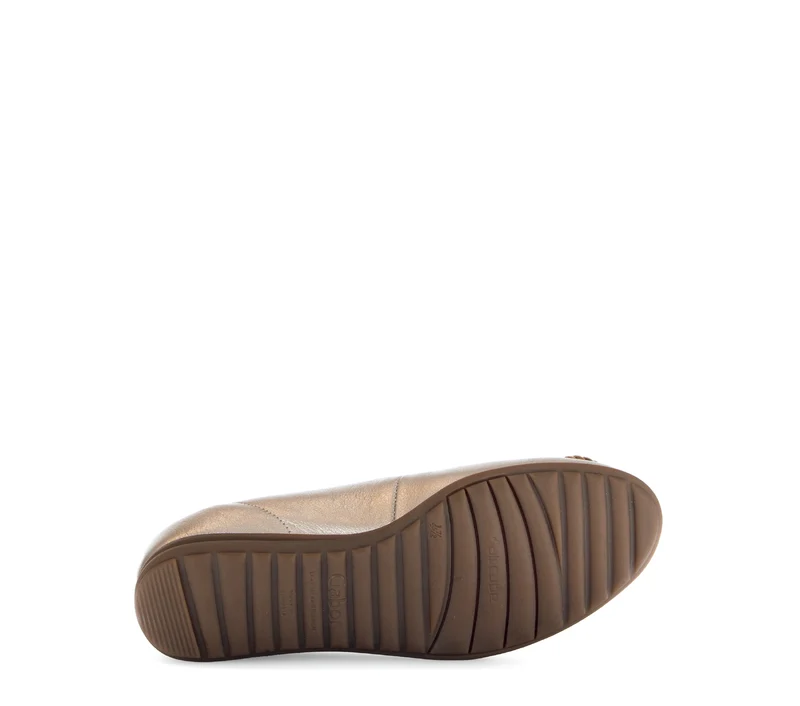 Ballerines dorées en cuir métallisé