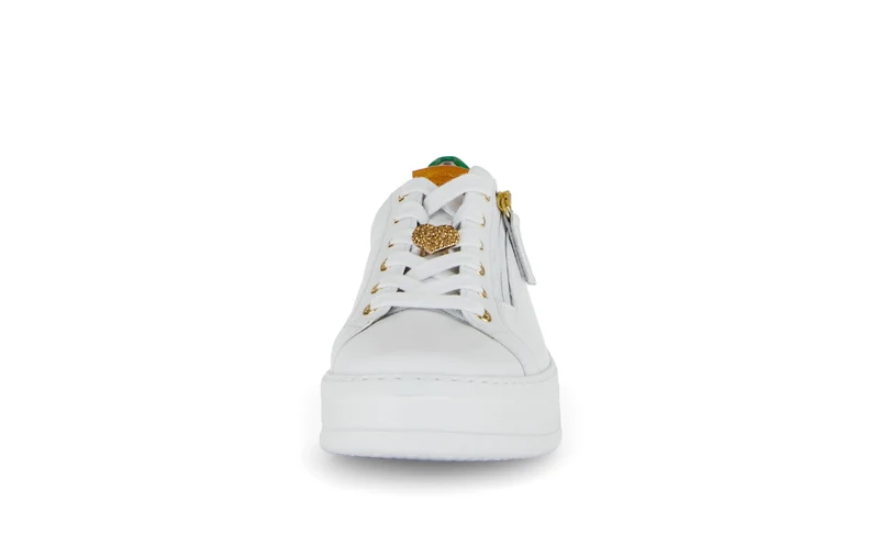 Baskets blanches en cuir lisse