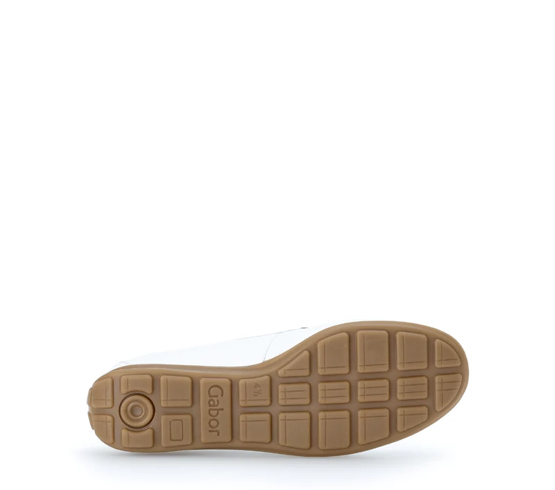 Mocassins blancs en cuir lisse