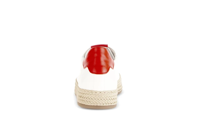 Baskets blanches en cuir lisse