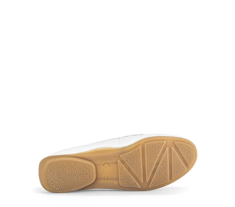 Mocassins blancs en cuir lisse