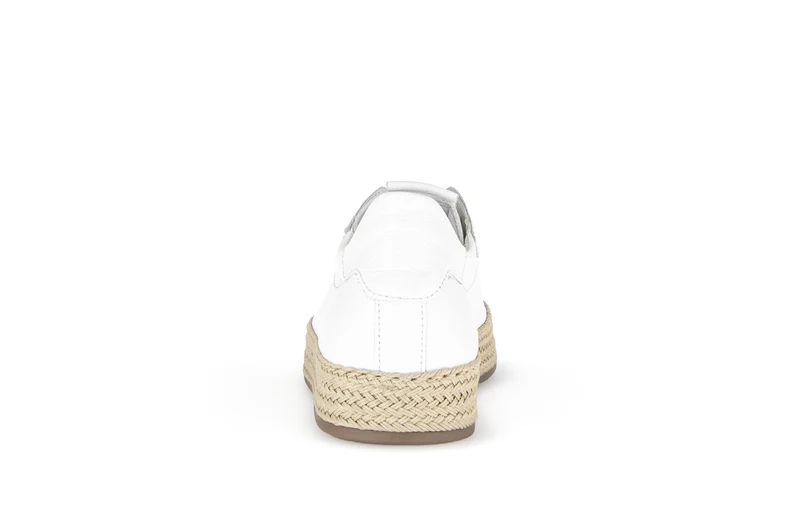 Baskets blanches en cuir lisse