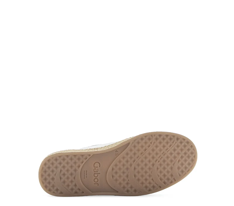 Baskets blanches en cuir lisse