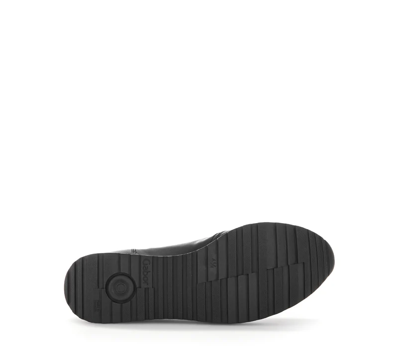 Baskets noires en cuir lisse