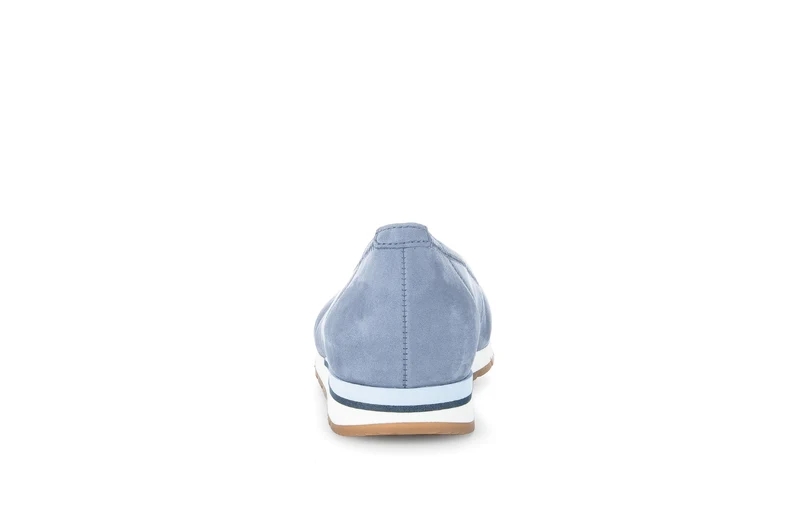 Ballerines bleues en cuir nubuck