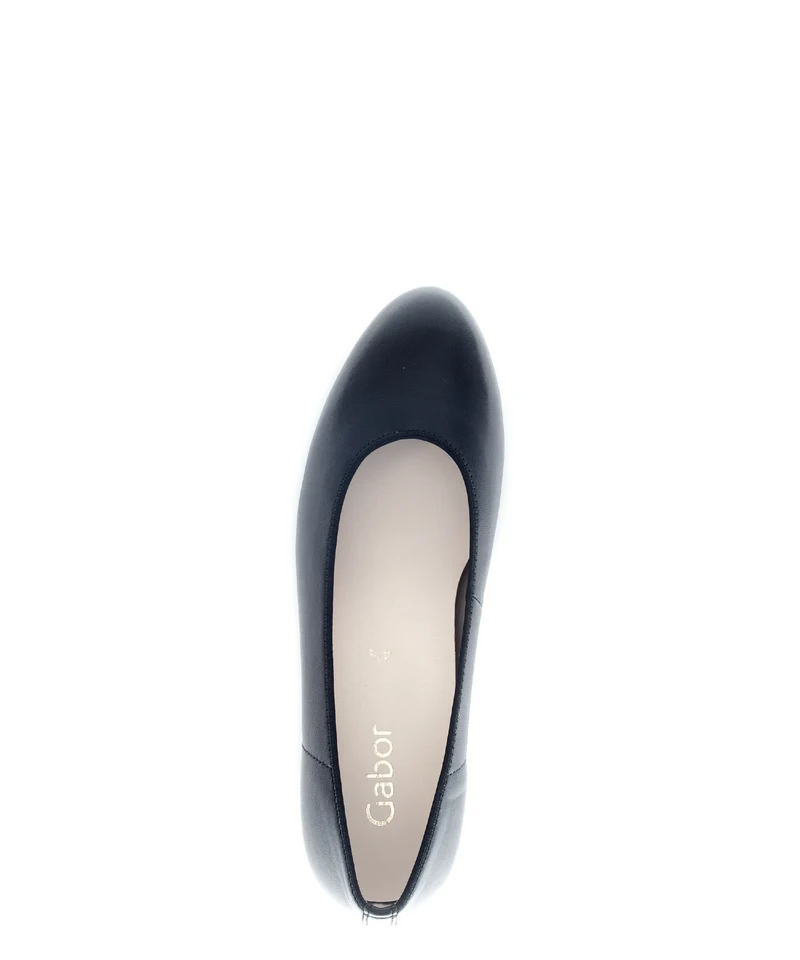 Escarpins noirs en cuir lisse
