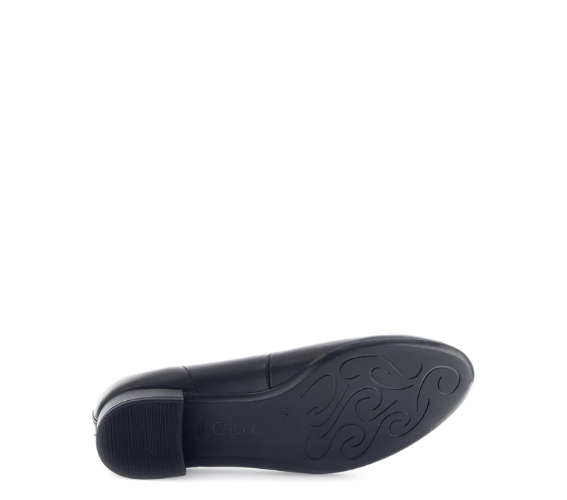 Escarpins noirs en cuir lisse