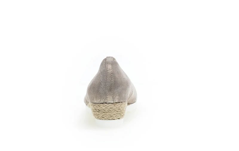 Ballerines beige-dorées en cuir métallisé
