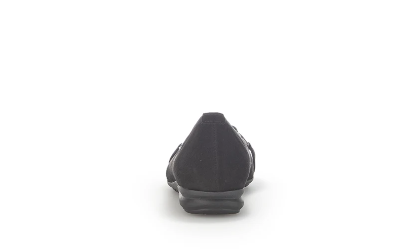Ballerines noires en cuir velours