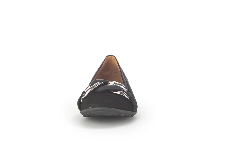 Ballerines noires en cuir velours