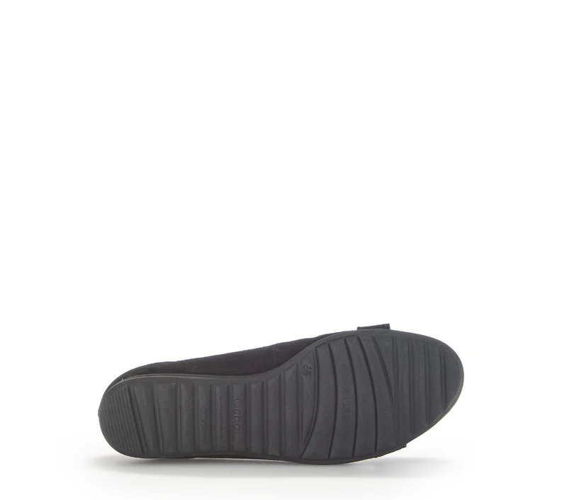 Ballerines noires en cuir velours