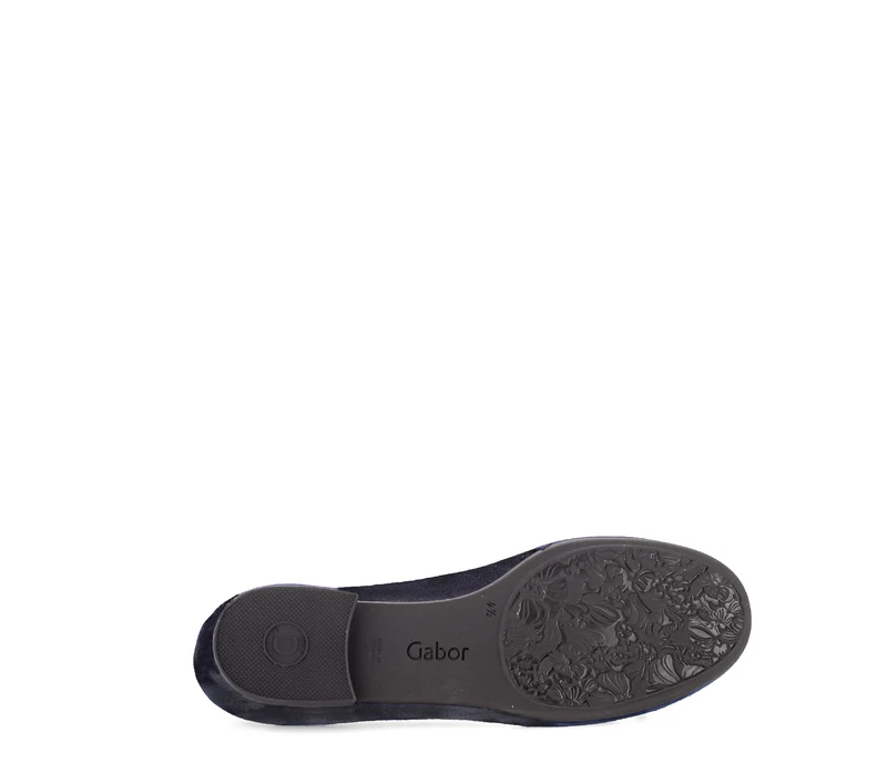 Ballerines bleues en cuir lisse