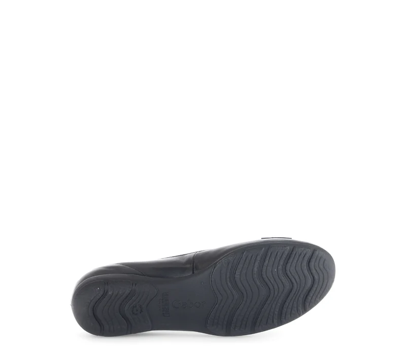 Ballerines noires en cuir lisse