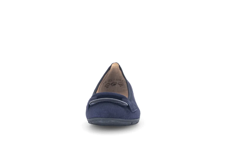 Ballerines bleues en cuir velours