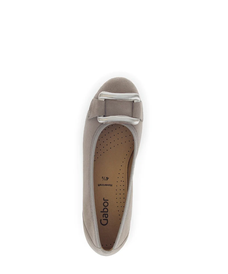 Ballerines marron en cuir velours