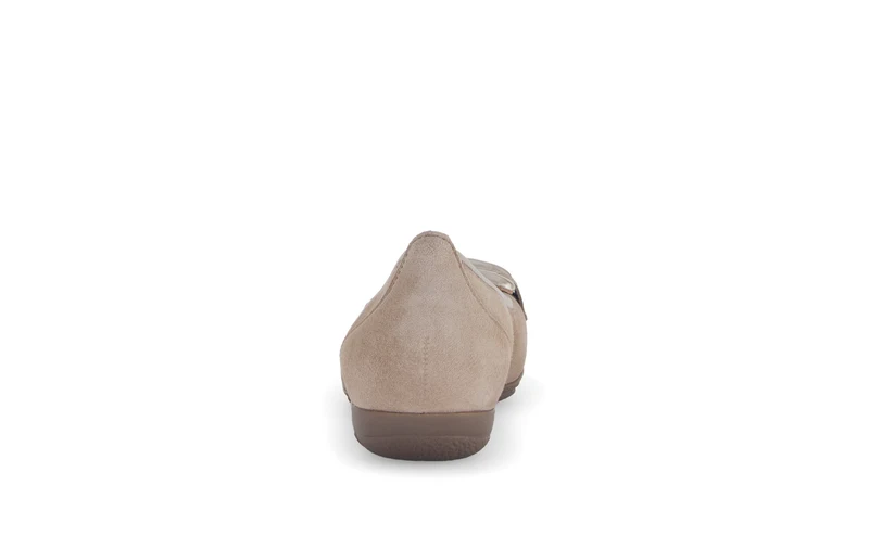 Ballerines marron en cuir velours