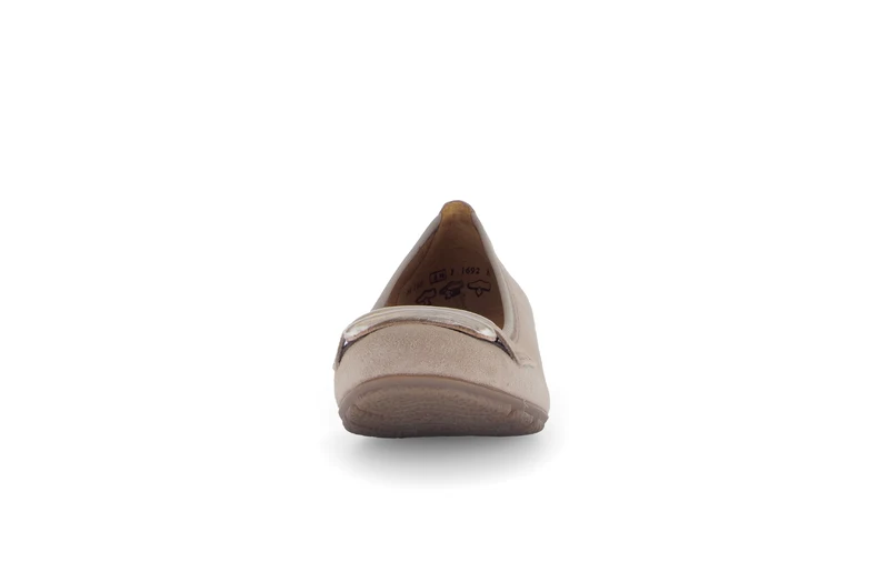 Ballerines marron en cuir velours