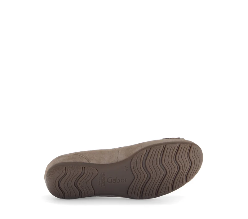 Ballerines marron en cuir velours